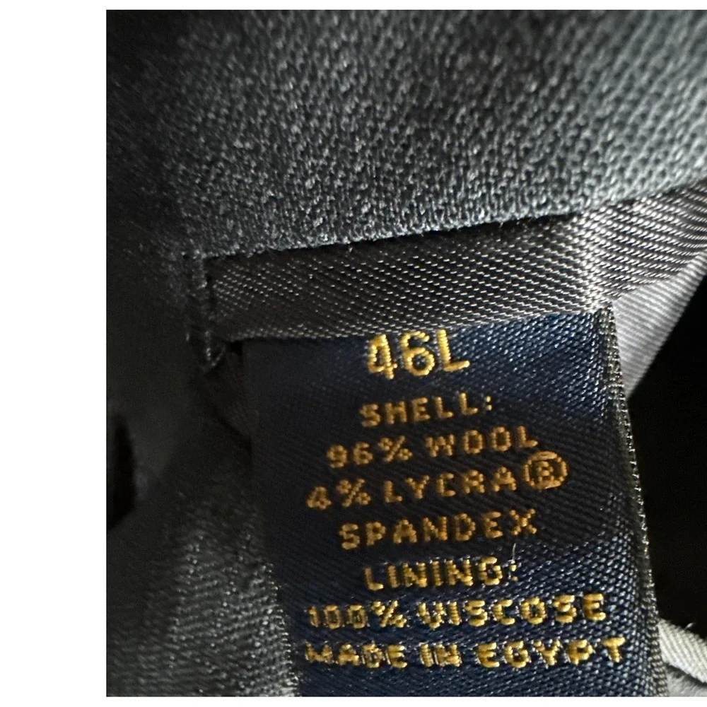 Brooks Brothers 346 Dark Gray Pinstripe Wool Blend Blazer Sport Coat Mens 46L‎
